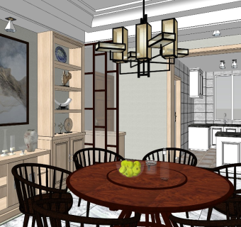 811 中式风格厨房餐厅